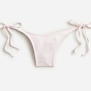 J.Crew Women's Ribbed Curved-Waist Cheeky String Bikini Bottom Size M NWT